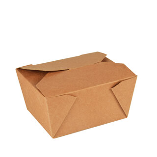 500 Lunchboxen, Pappe pure 750 ml 6,3 cm x 9 cm x 11,3 cm braun