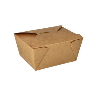 500 Lunchboxen, Pappe pure 750 ml 6,3 cm x 9 cm x 11,3 cm braun