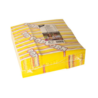 1000 Popcorn Tüten, Pergament-Ersatz 1,3 l 20,5 cm x 10,5 cm x 6 cm Popcorn fettdicht