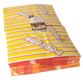 500 Popcorn Tüten, Pergament-Ersatz 4,5 l 24,5 cm x 19 cm x 9,5 cm Popcorn fettdicht