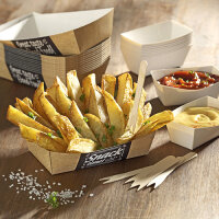 500 Pommes-Frites-Trays "pure" 3,8 cm x 8,5 cm...