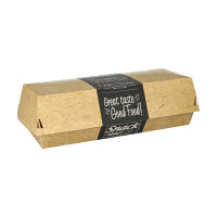 300 Baguetteboxen, Pappe "pure" 6,2 cm x 7,5 cm x 21 cm "Good Food"