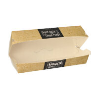 300 Baguetteboxen, Pappe "pure" 6,5 cm x 7,5 cm x 21 cm "Good Food"