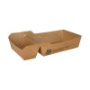 560 Pommes-Frites-Trays, Pappe "pure" 2-geteilt 3,5 cm x 8,5 cm x 16,2 cm braun "100% Fair" groß