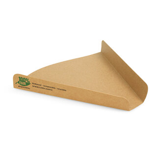 960 Pizza-Trays, Pappe "pure" 2,5 cm x 17,1 cm x 18,3 cm braun "100% Fair" extra groß