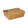 150 Lunchboxen, Pappe "pure" 1000 ml 5,5 cm x 13,5 cm x 16,8 cm braun