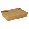 150 Lunchboxen, Pappe "pure" 1500 ml 4,8 cm x 14 cm x 19,7 cm braun