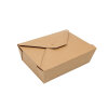 150 Lunchboxen, Pappe "pure" 2000 ml 6,4 cm x 14 cm x 19,7 cm braun