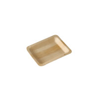 500 Fingerfood - Teller, Holz "pure" eckig 12 cm x 9,5 cm