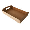 60 Tragetabletts, Pappe "pure" 4,5 cm x 54,4 cm x 36,6 cm braun "100% Fair"