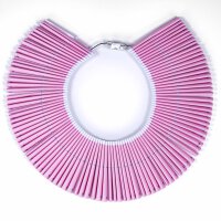 Doppellose am Ring, 100 Tombola Lose  mit Doppelnummern 1-100 rosa