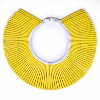 Doppellose am Ring, 100 Tombola Lose  mit Doppelnummern 1-100 gelb