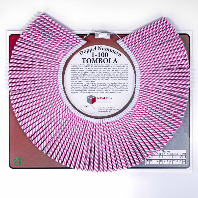 Tombolalose Tombola Lose 2 x 50 er Packung Nummern 1-100 Gewinne 