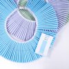 Doppellose am Ring, 100 Tombola Lose  mit Doppelnummern 1-100 blaue Streifen
