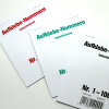 Gewinn - Aufklebenummern, mögliche Nummerierung 1001 - 2500 Paket 1001 - 2500