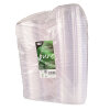 300 Feinkost- und Salatschalen mit Klappdeckeln, PLA "pure" 500 ml 6,4 cm x 16,1 cm x 13,2 cm glasklar