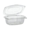 300 Feinkost- und Salatschalen mit Klappdeckeln, PLA "pure" 500 ml 6,4 cm x 16,1 cm x 13,2 cm glasklar