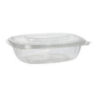 200 Feinkost- und Salatschalen mit Klappdeckeln, PLA "pure" 750 ml 6,6 cm x 20,5 cm x 16,8 cm glasklar