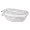 200 Feinkost- und Salatschalen mit Klappdeckeln, PLA "pure" 1000 ml 7,6 cm x 20,5 cm x 16,8 cm