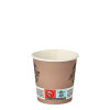 2000 Trinkbecher, Pappe 0,1 l Ø 6 cm · 6 cm braun "Pure Joy"