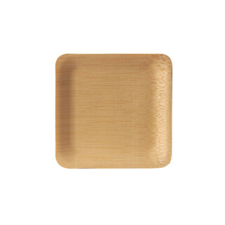 250 Fingerfood - Teller, Bambus "pure" eckig 1,5 cm x 8,5 cm x 8,5 cm