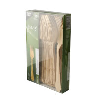 500 Gabeln, Holz "pure" 19,5 cm...