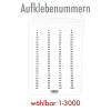 Gewinn-Aufklebenummern, Nummernkreise wählbar 1 - 100