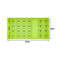 20 - EUR Wertmarken mit Beträgen zum Abstreichen, Block à 50 Blatt grün