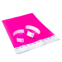 Eintrittsbänder Tyvek® 500 Stück - Farbe wählbar neon-pink