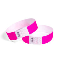 Eintrittsbänder Tyvek® 500 Stück - Farbe wählbar neon-pink