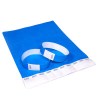 Eintrittsbänder Tyvek® 500 Stück - Farbe wählbar blau