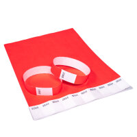 Eintrittsbänder Tyvek® 500 Stück - Farbe wählbar rot