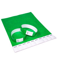 Eintrittsbänder Tyvek® 500 Stück - Farbe wählbar grün
