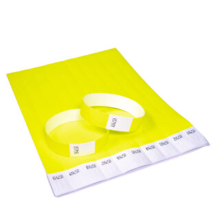 Eintrittsbänder Tyvek® 1000 Stück - Farbe wählbar neon-gelb