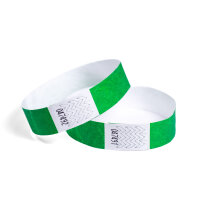Eintrittsbänder Tyvek® 1000 Stück - Farbe wählbar grün