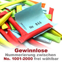 Sicherheitslose bunt, 50 Gewinnlose, mögliche Nummerierung 1001 - 2000 1651 - 1700