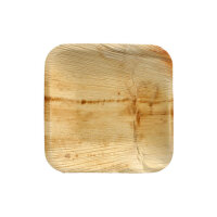 100 Teller, Palmblatt "pure" eckig 15 cm x 15...