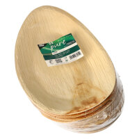 100 Teller, Palmblatt "pure" oval 32 cm x 18 cm...