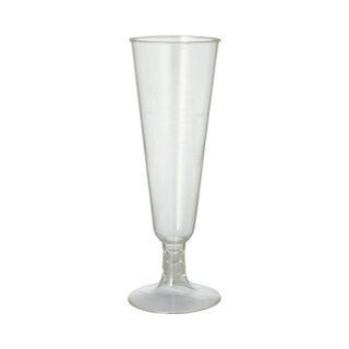 120 Stiel-Gläser für Sekt, PLA pure 0,1 l Ø 5,5 cm · 16,5 cm glasklar mit glasklarem Fuß