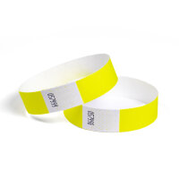 Eintrittsbänder Tyvek® 100 Stück - Farbe wählbar neon-gelb