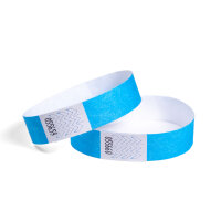 Eintrittsbänder Tyvek® 100 Stück - Farbe wählbar hellblau