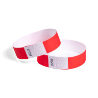 Eintrittsbänder Tyvek® 100 Stück - Farbe wählbar rot