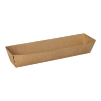 700 Snacktrays, Pappe "pure" 3,5 cm x 3,3 cm x 18,5 cm braun