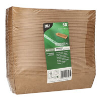 700 Snacktrays, Pappe "pure" 3,5 cm x 3,3 cm x 18,5 cm braun