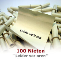 Röllchenlose weiß, 100 Nieten