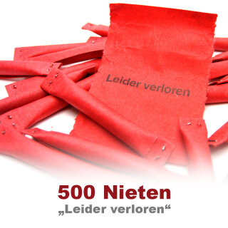 Sicherheitslose rot, 500 Nieten