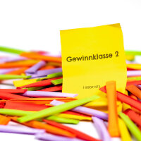 Regenbogenlose bunt, Text "Gewinnklasse 2" 100 St. mit Sicherheitscode