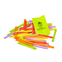 bunte Regenbogenlose - 1000 Nieten mit dem Text "Leider kein Gewinn"